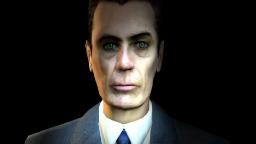 چهره شخصیت جی‌من (G-Man) در بازی Half-Life 2