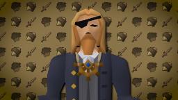 شخصیت بازی Old School RuneScape (OSRS) با لباس دزدان دریایی و چشم‌بند