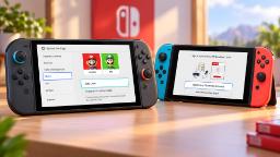 منوی تنظیمات سیستم (System Settings) در کنسول نینتندو سوییچ (Nintendo Switch) برای مدیریت کاربران