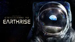 نمای کره زمین از داخل کلاه خوذه فضانورد در بازی Civilization 7 (Earthrise)