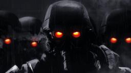 سربازان با ماسک‌های محافظ و چشم‌های درخشان در بازی Killzone