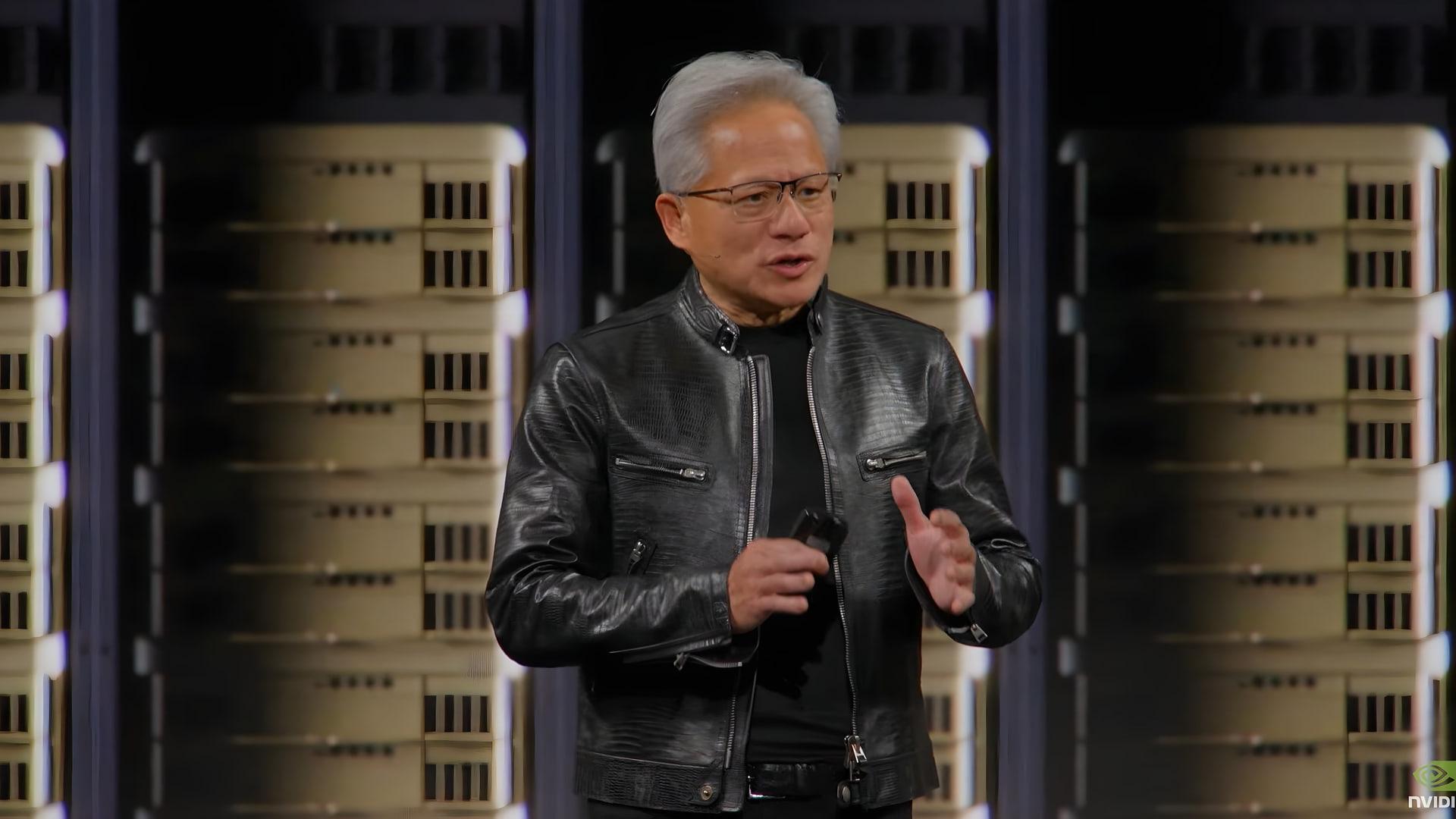 جنسن هوانگ (Jensen Huang) در حال سخنرانی در رویداد GTC در تایوان