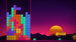 بازی تتریس (Tetris) با تم ساخت دیوار مرزی در محیط پیکسلی