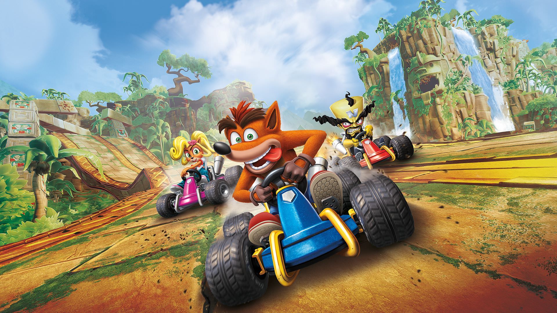 مسابقه دادن کرش با دوستانش در بازی Crash Team Racing