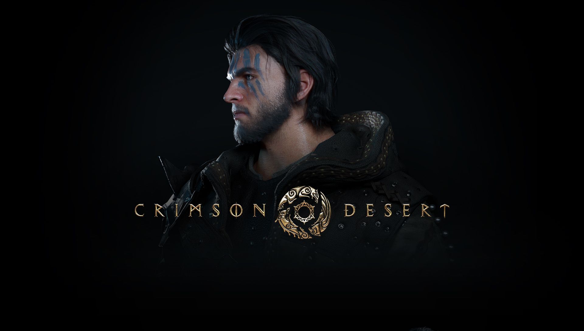 پوستر Crimson Desert با حضور شخصیت اصلی و لوگوی بازی