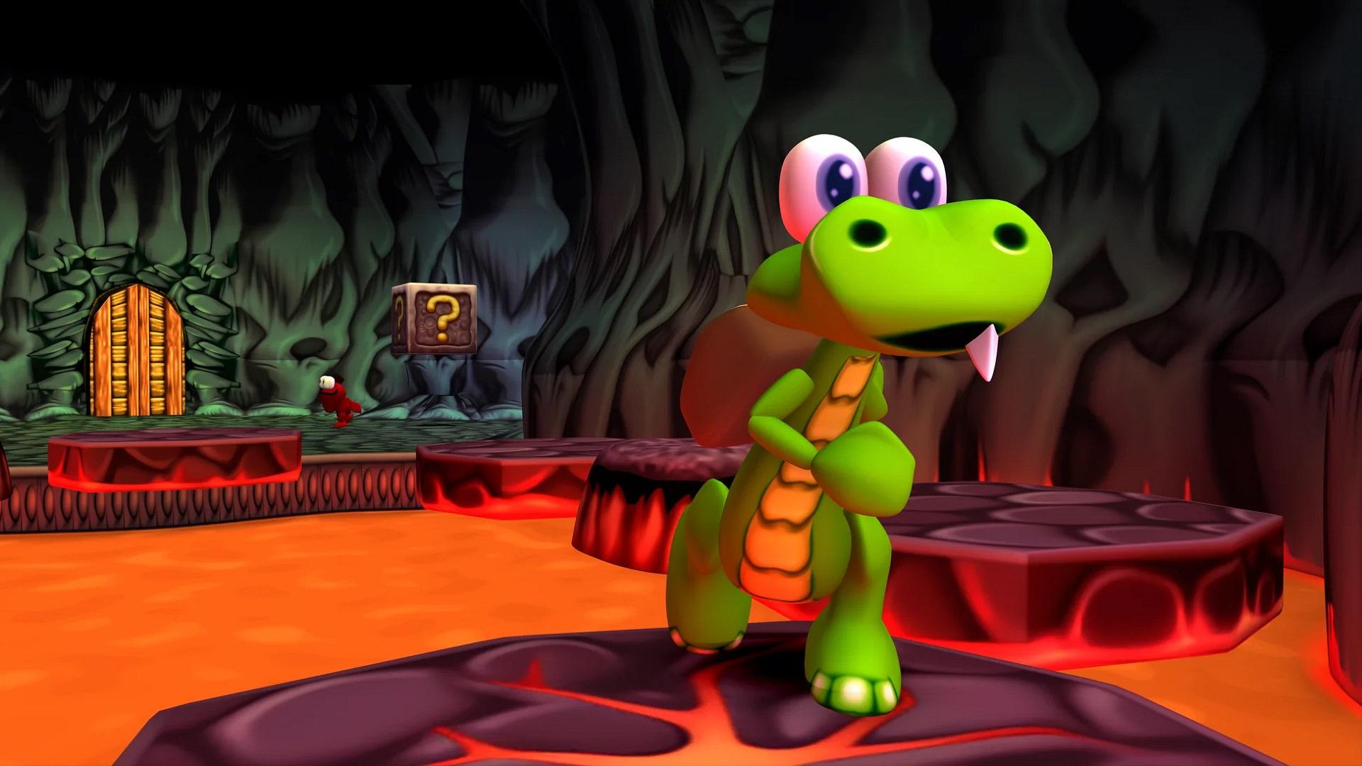 کروکودیل دوست‌داشتنی در بازی Croc: Legend Of The Gobbos Remastered