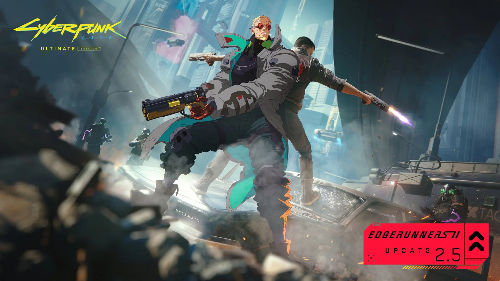 شخصیت‌های انیمه ادج‌رانرز (Edgerunners) در فضای بازی Cyberpunk 2077