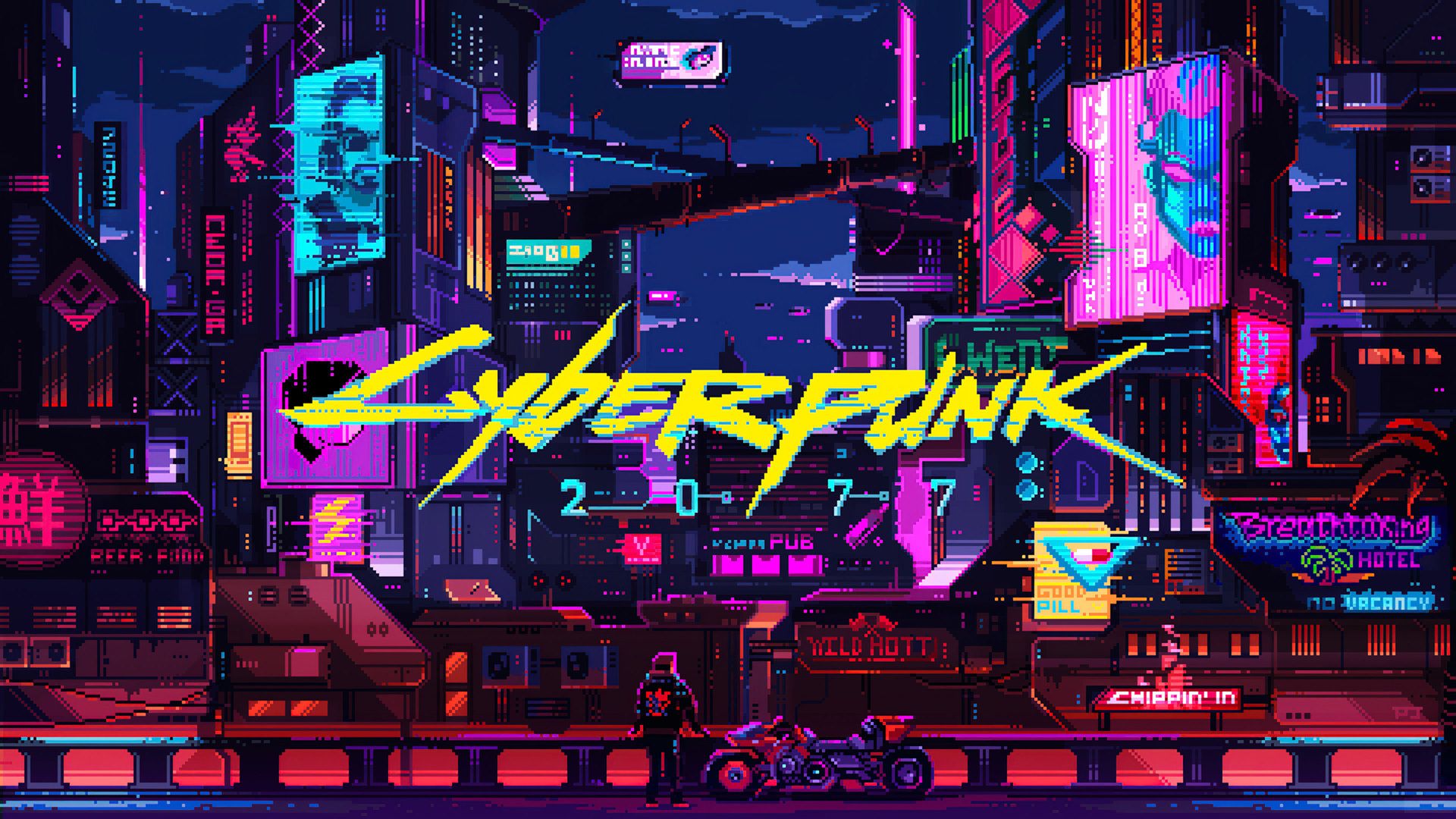 پوستر (کاور) ۱۶ بیتی بازی Cyberpunk 2077