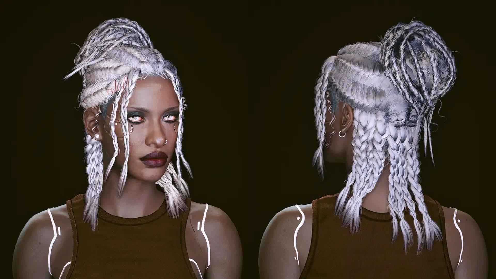 ماد Wingdeer Hair Collection بازی سایبرپانک 2077