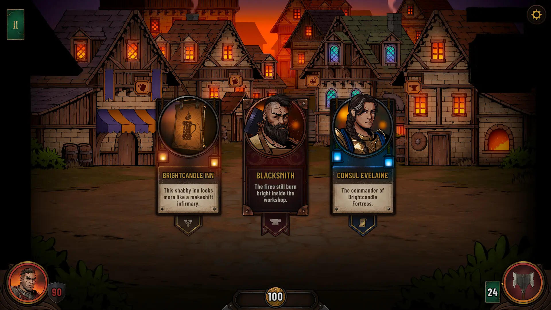 گیم‌پلی بازی موبایل Dawncaster Deckbuilding RPG