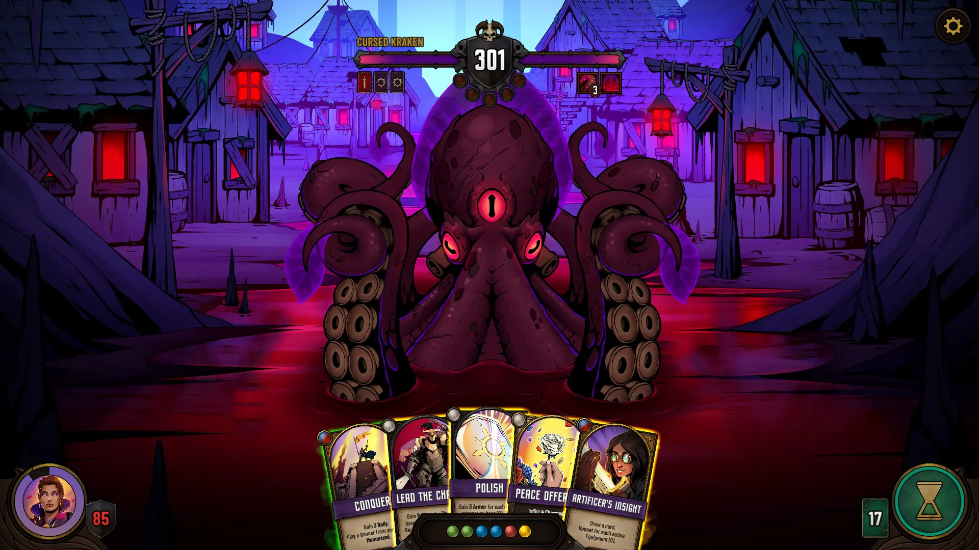 گیم‌پلی بازی موبایل Dawncaster Deckbuilding RPG