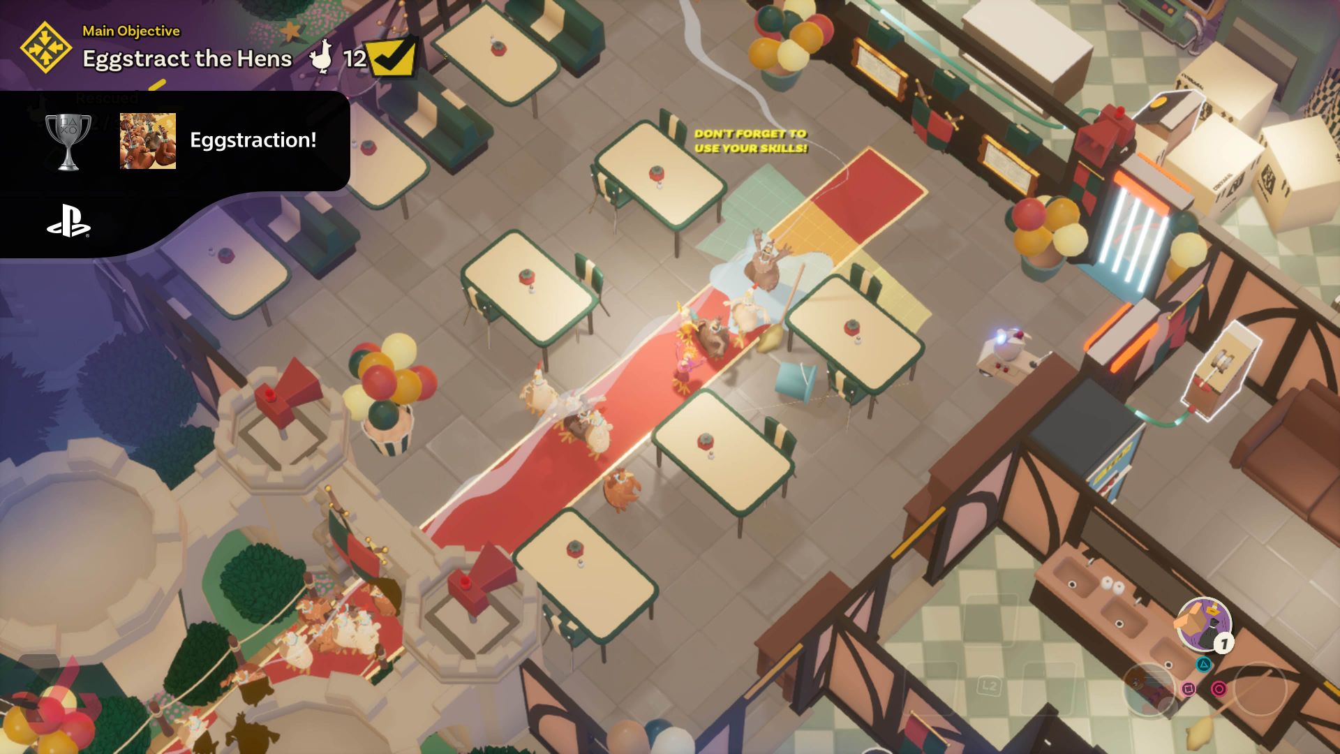 مرحله رستوران در بازی Chicken Run Eggstarction