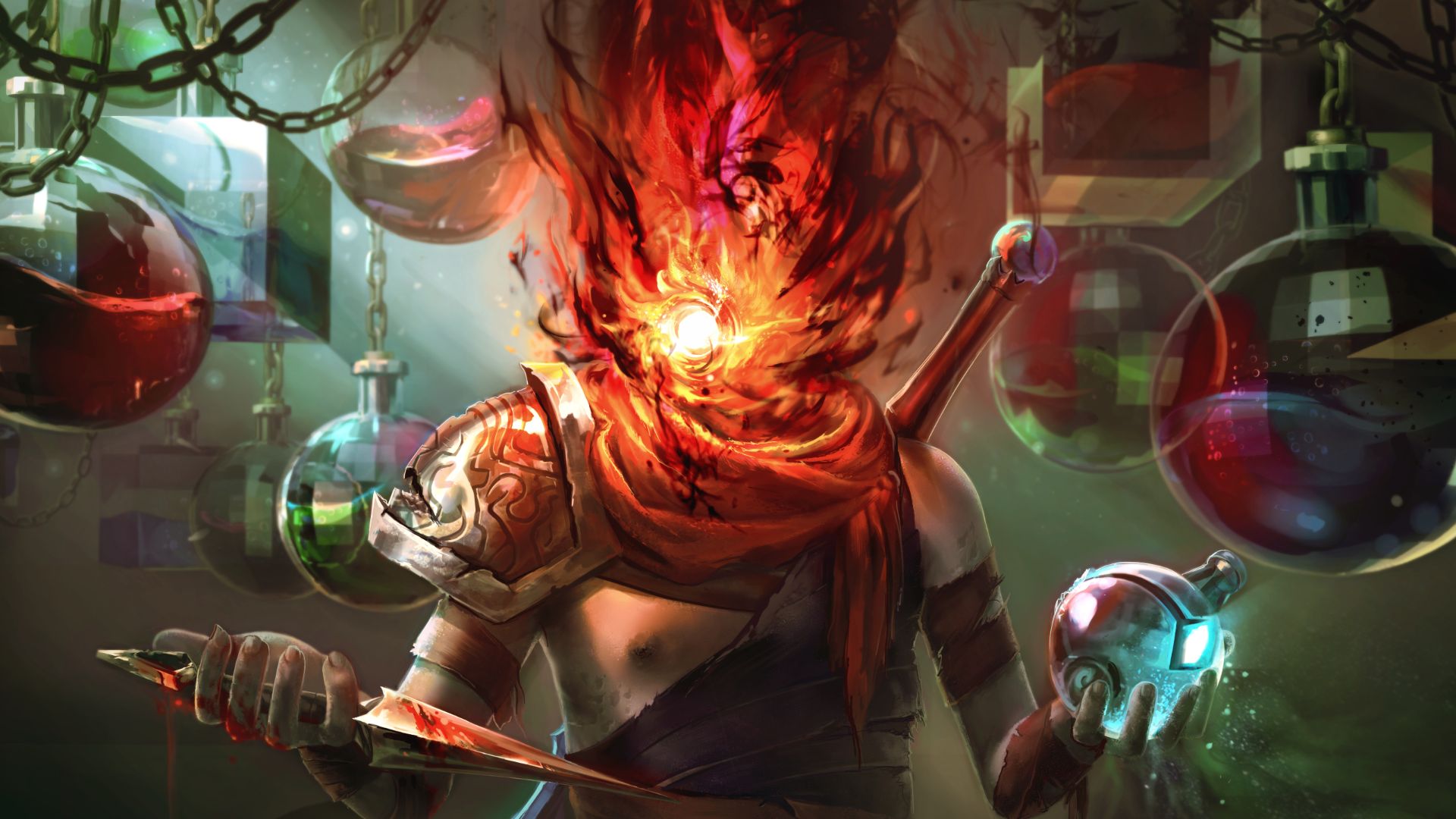 یک فن آرت زیبا و جذاب از شخصیت اصلی بازی Dead Cells
