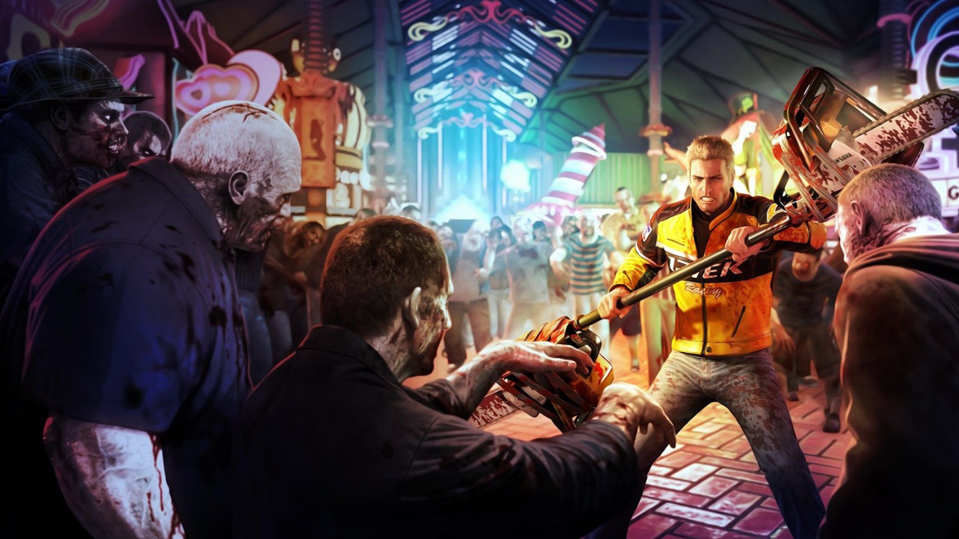 کشتار زامبی‌ها با اره برقی در بازی Dead Rising 2