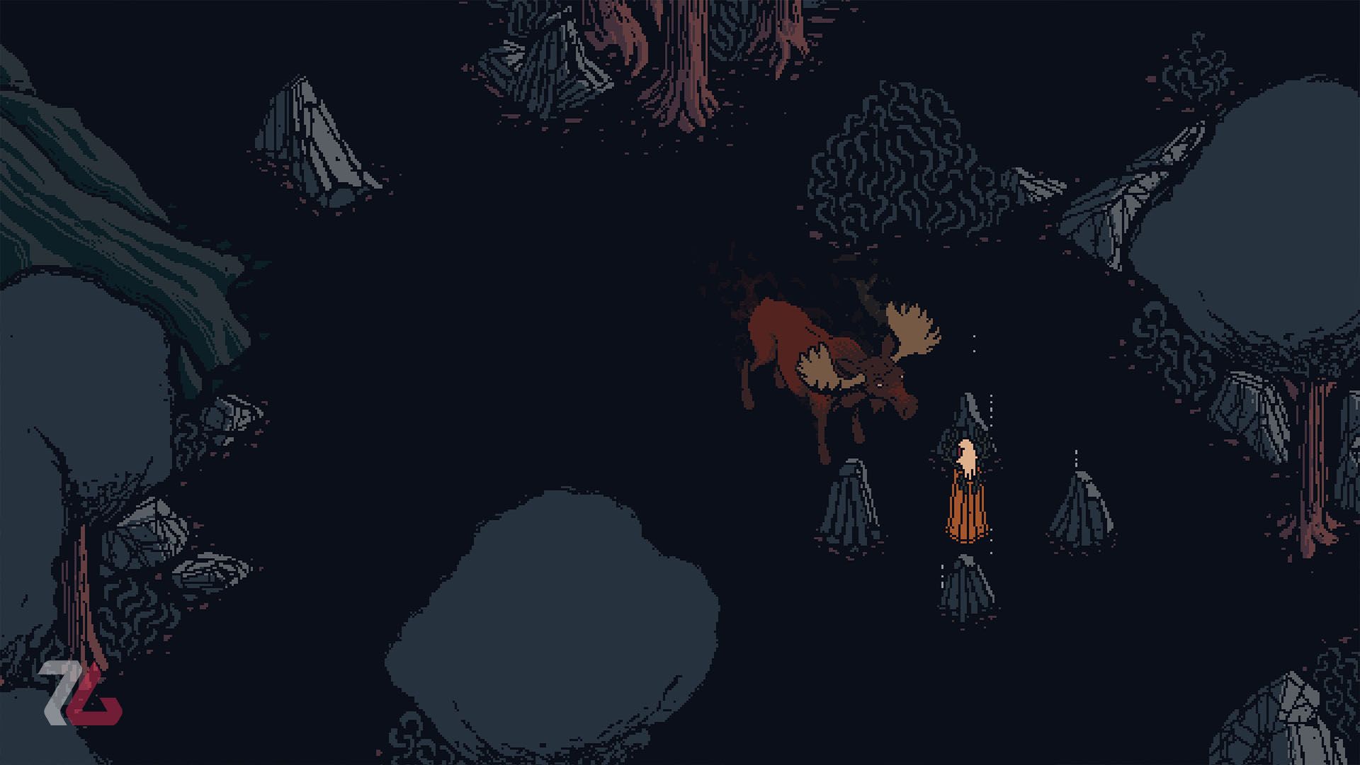 صحبت با گوزن در بازی Death Howl