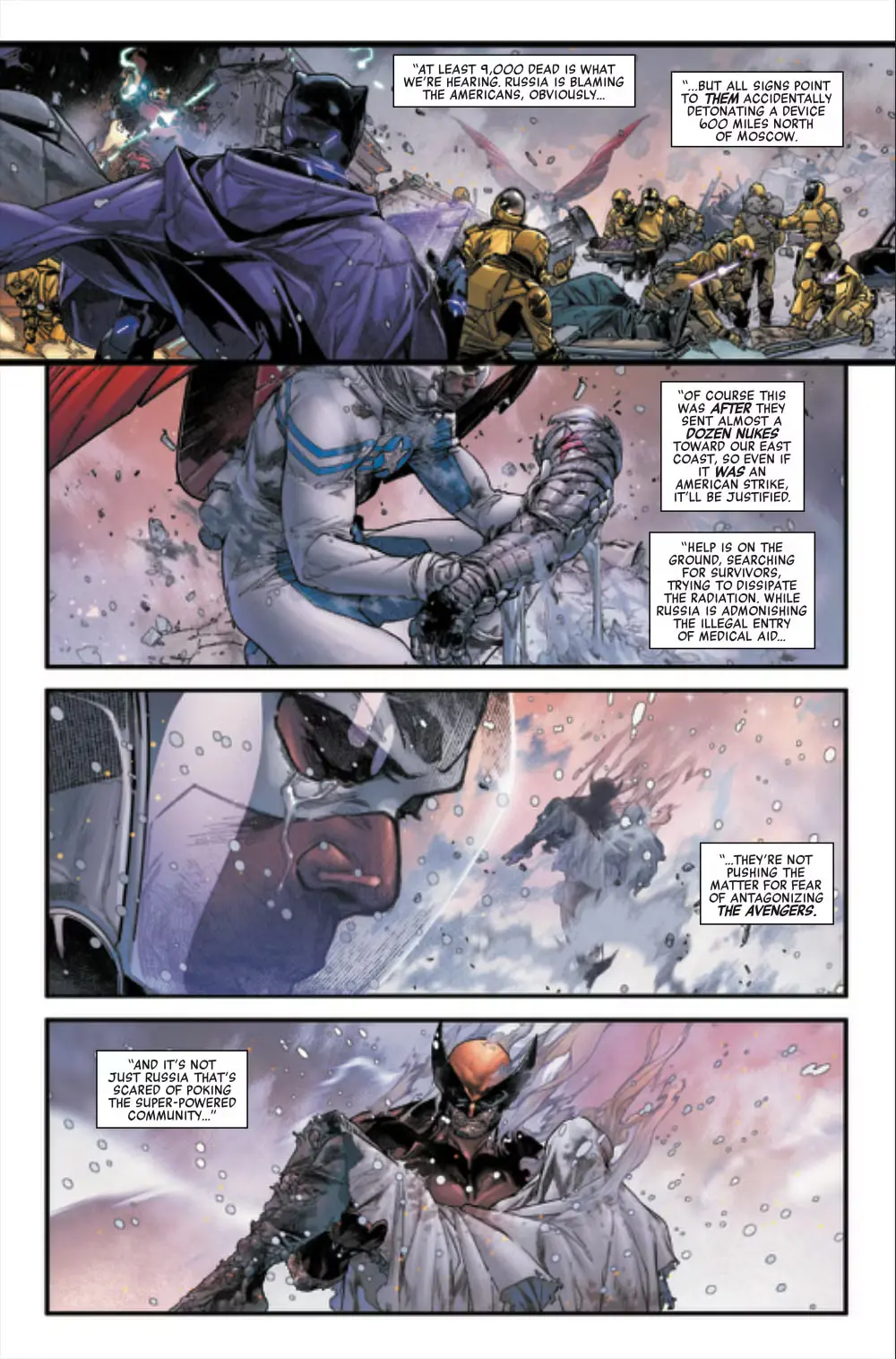 صفحات کمیک‌بوک مارول درباره مرگ باکی بارنز (Bucky Barnes) و حوادث مربوط به آن