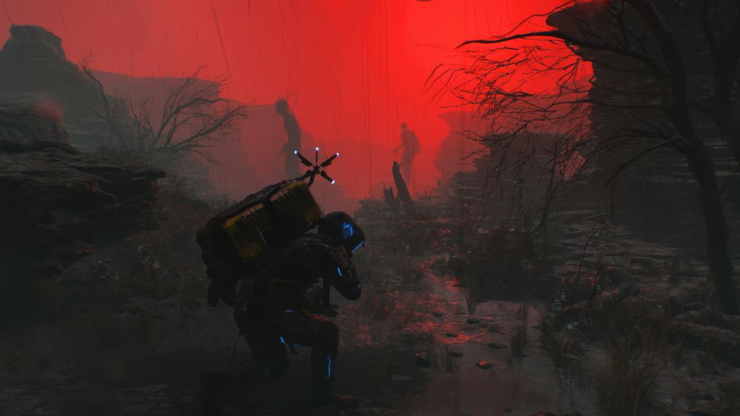 مبارزه با دشمنان در اتمسفر قرمز بازی Death Stranding