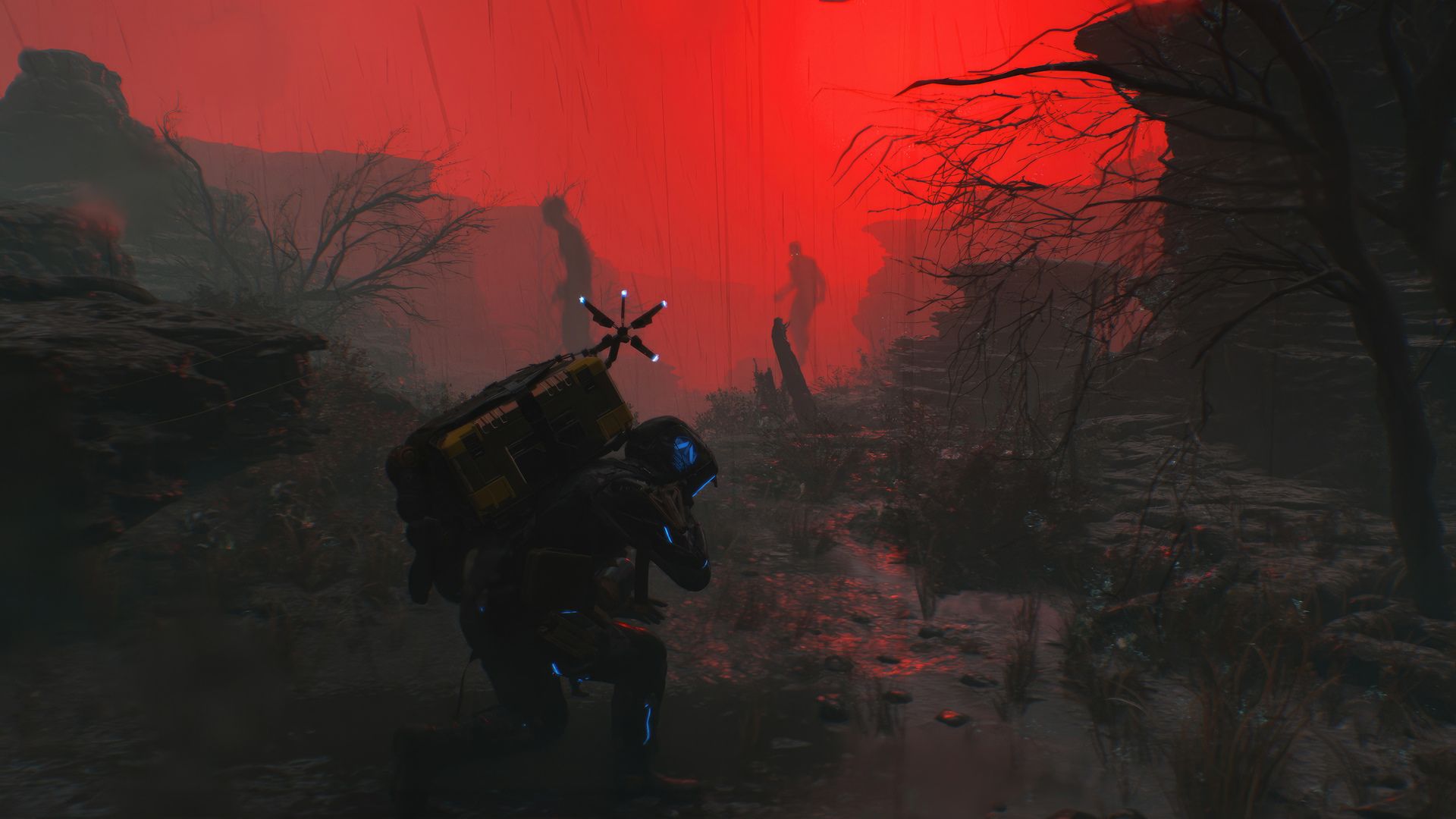 مبارزه با دشمنان در اتمسفر قرمز بازی Death Stranding