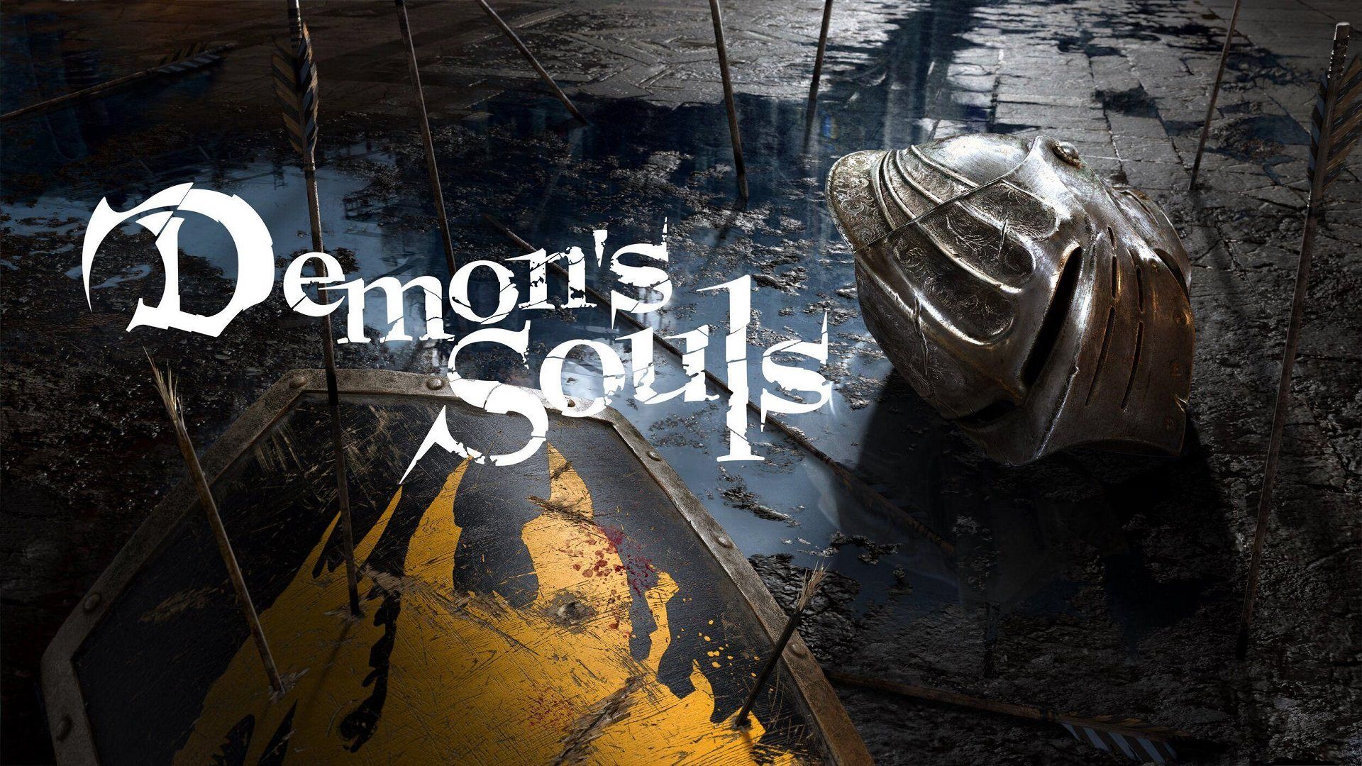 شمشیر و کلاه‌خود شوالیه در پوستر بازی Demon Souls