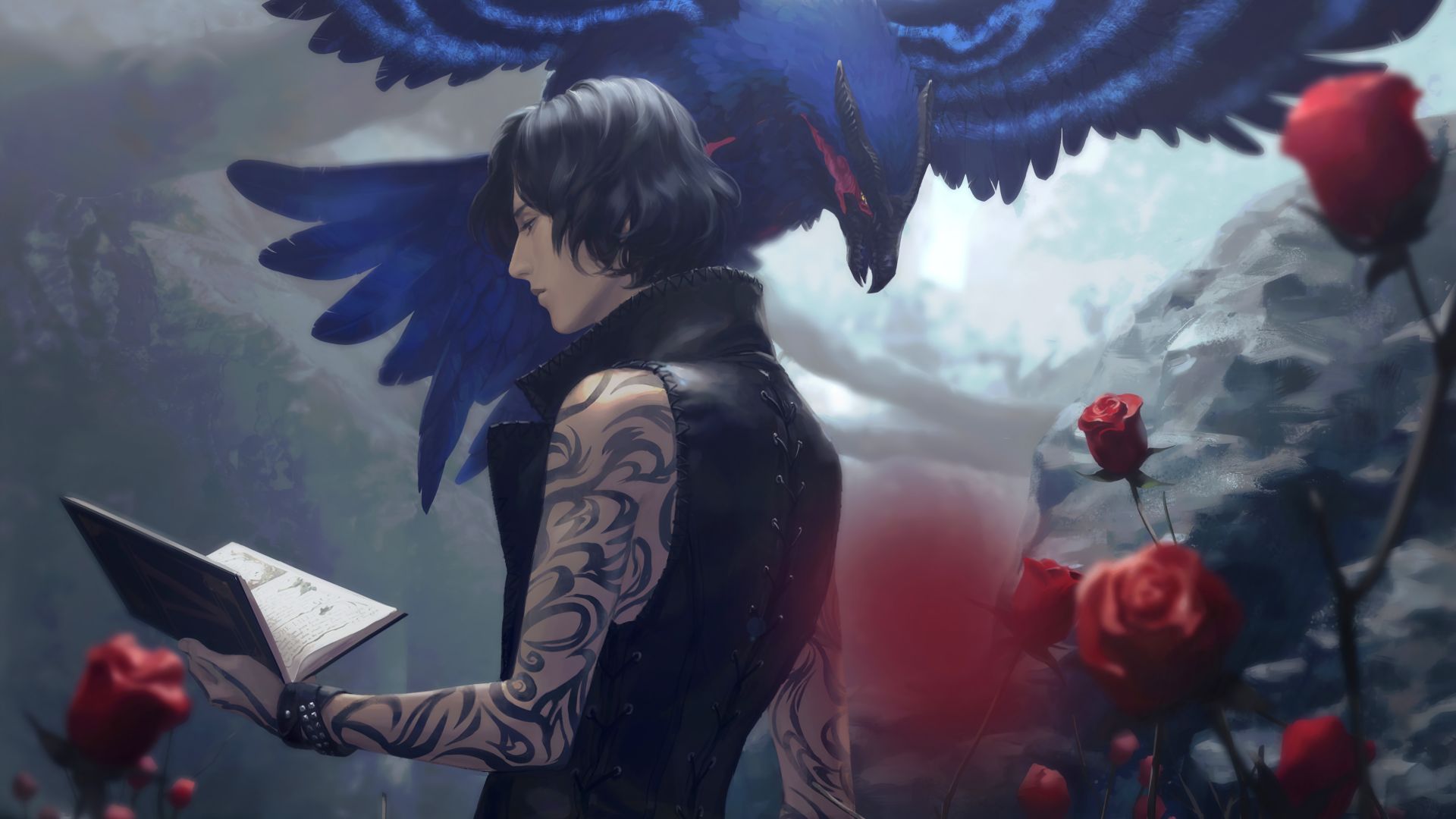 یک فن آرت زیبا و جذاب از شخصیت V در بازی Devil May Cry 5