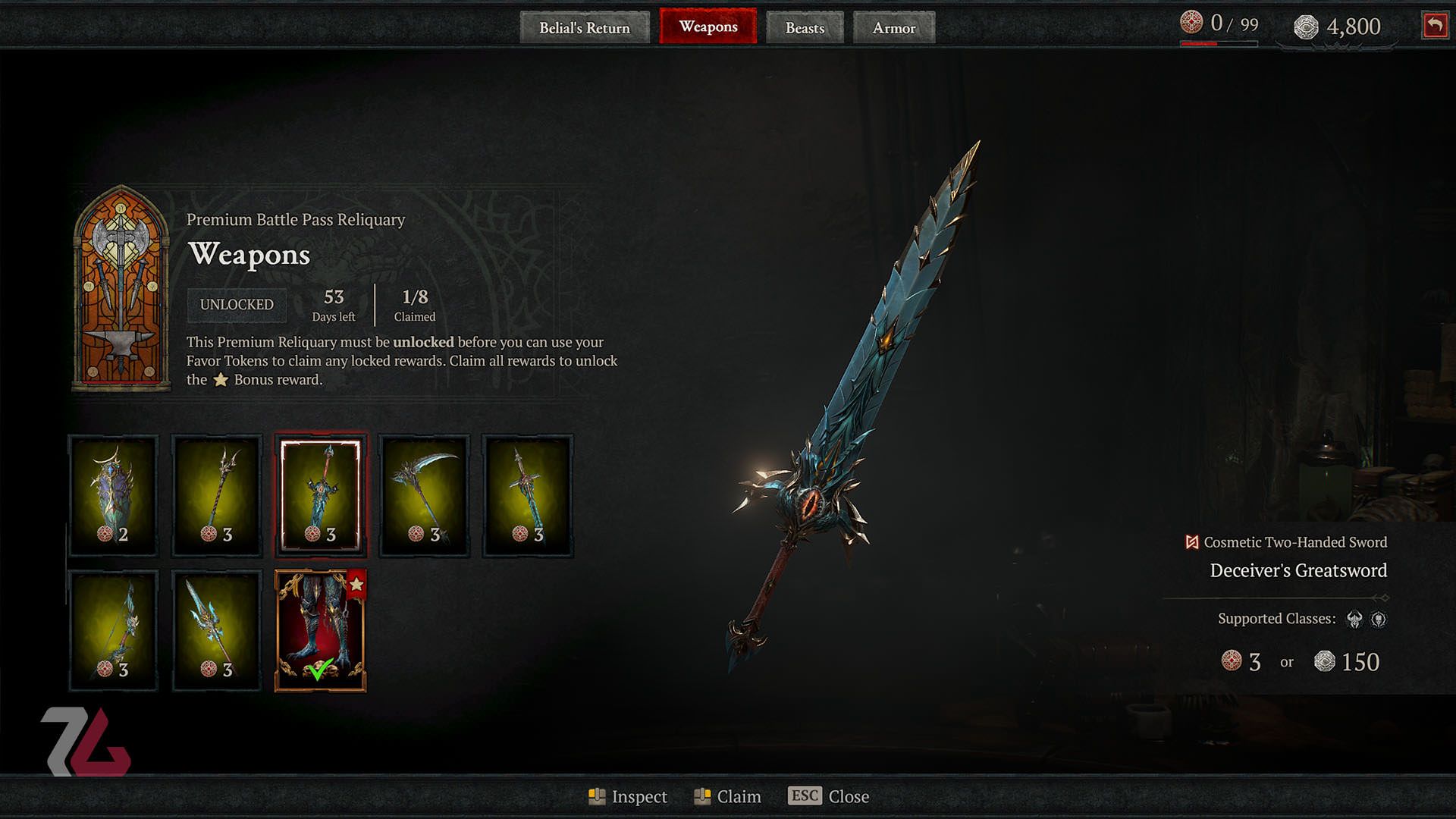 بتل پس diablo 4 s8 