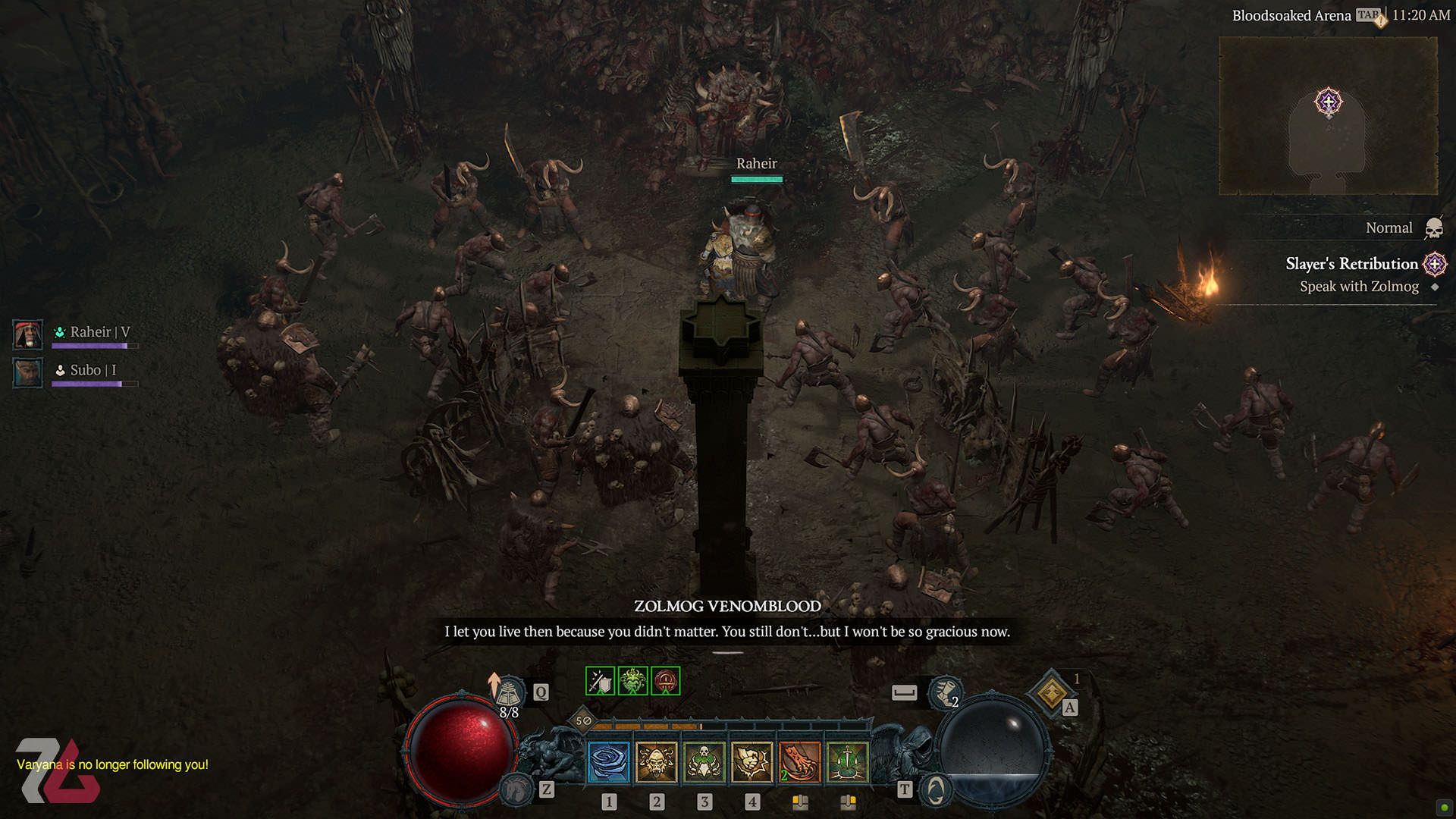 نبرد با دشمنان در Diablo IV: Vessel of Hatred