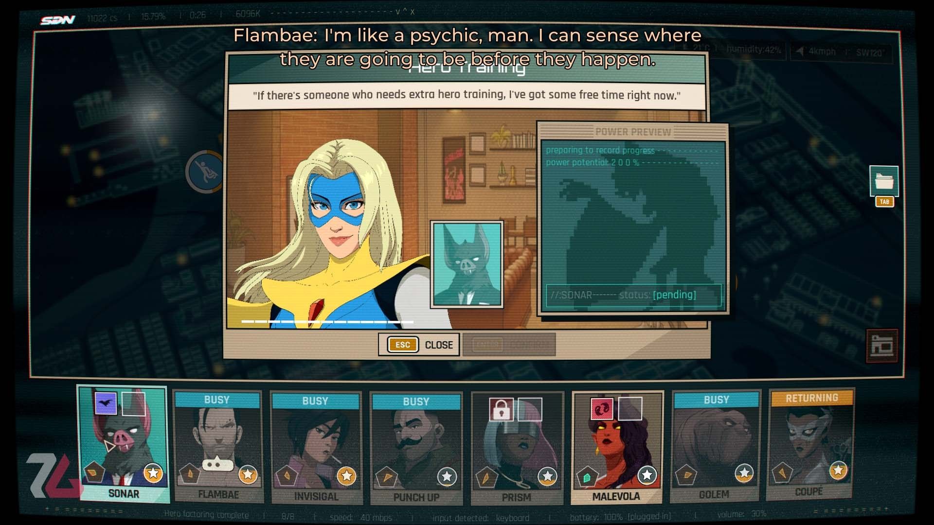 تمرین ابرقهرمانان در بازی Dispatch (2025)