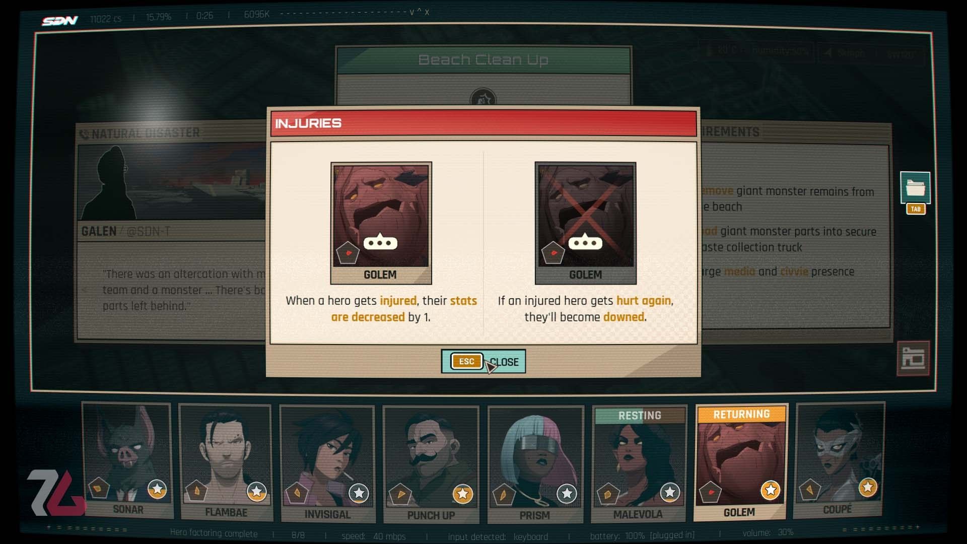 مصدومیت کاراکتر در بازی Dispatch (2025)