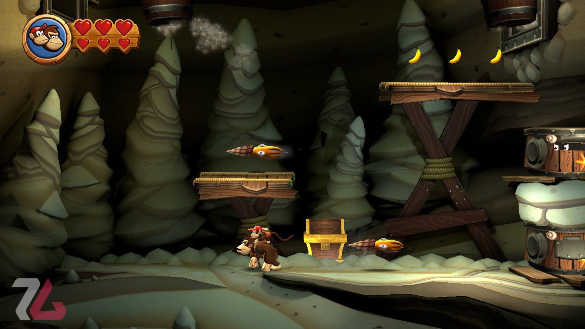 مرحله تاریک بازی Donkey Kong Country Returns HD