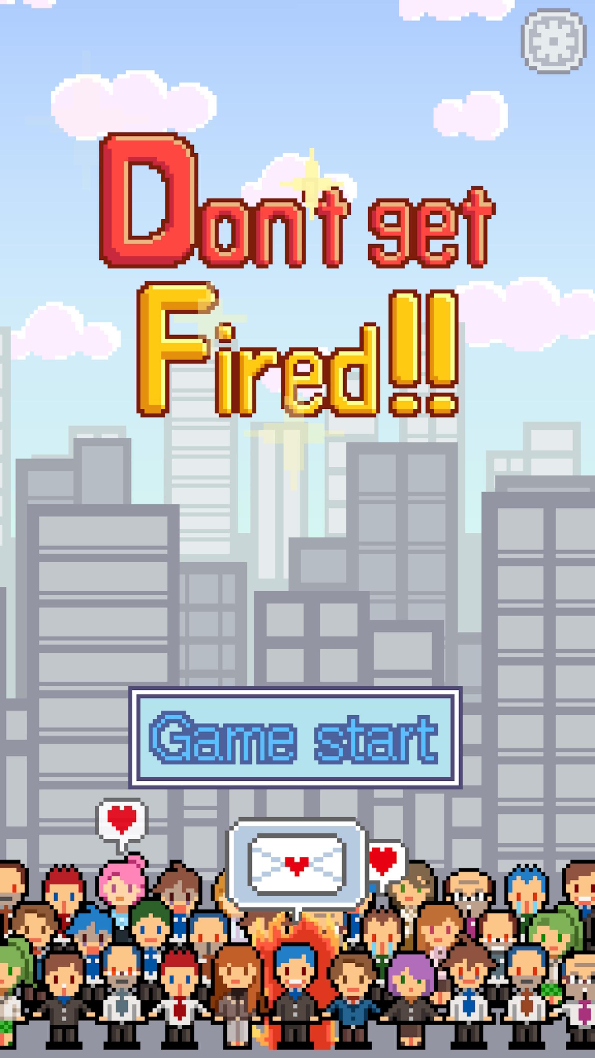 منوی آغازین بازی Don't Get Fired