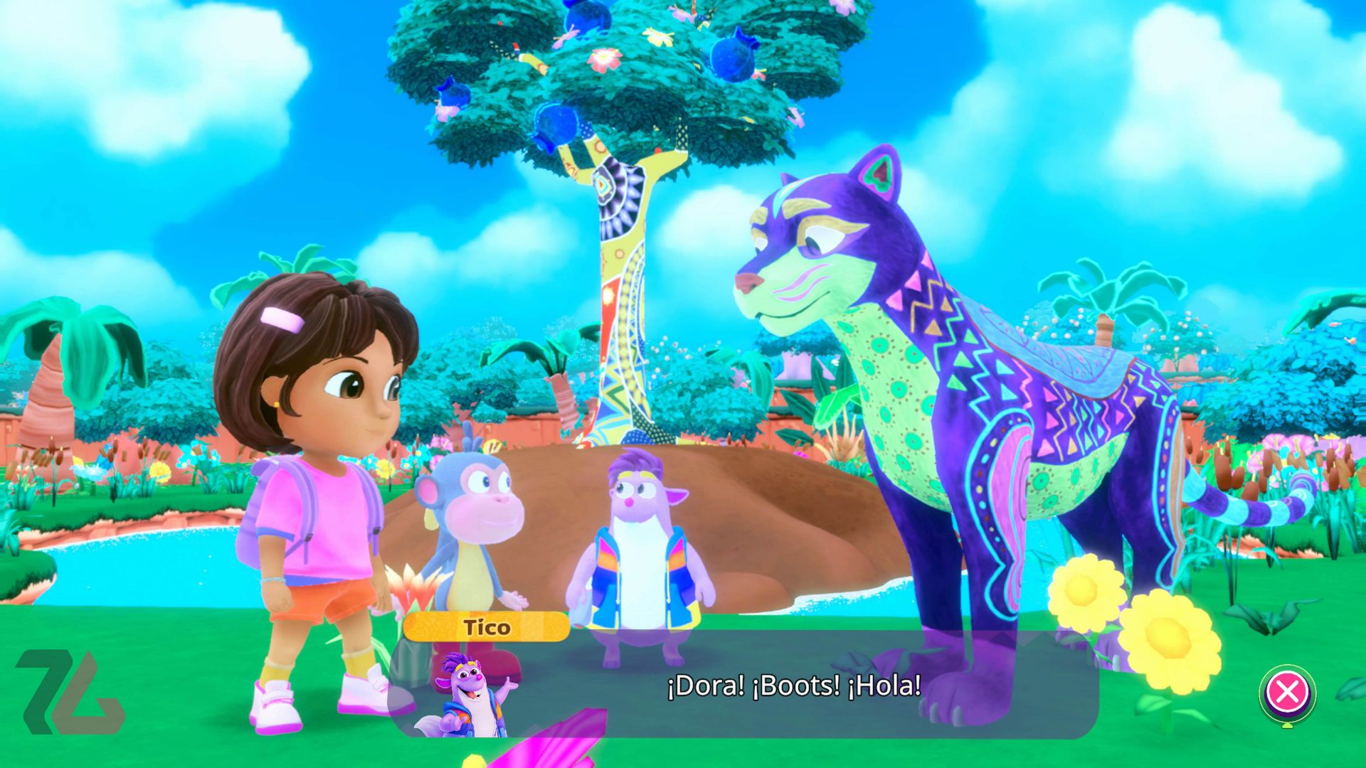 ملاقات با حیوانات جادویی بازی Dora Rainforest Rescue