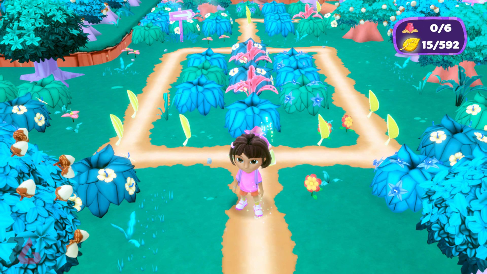 گلهای درخت گمشده بازی Dora Rainforest Rescue