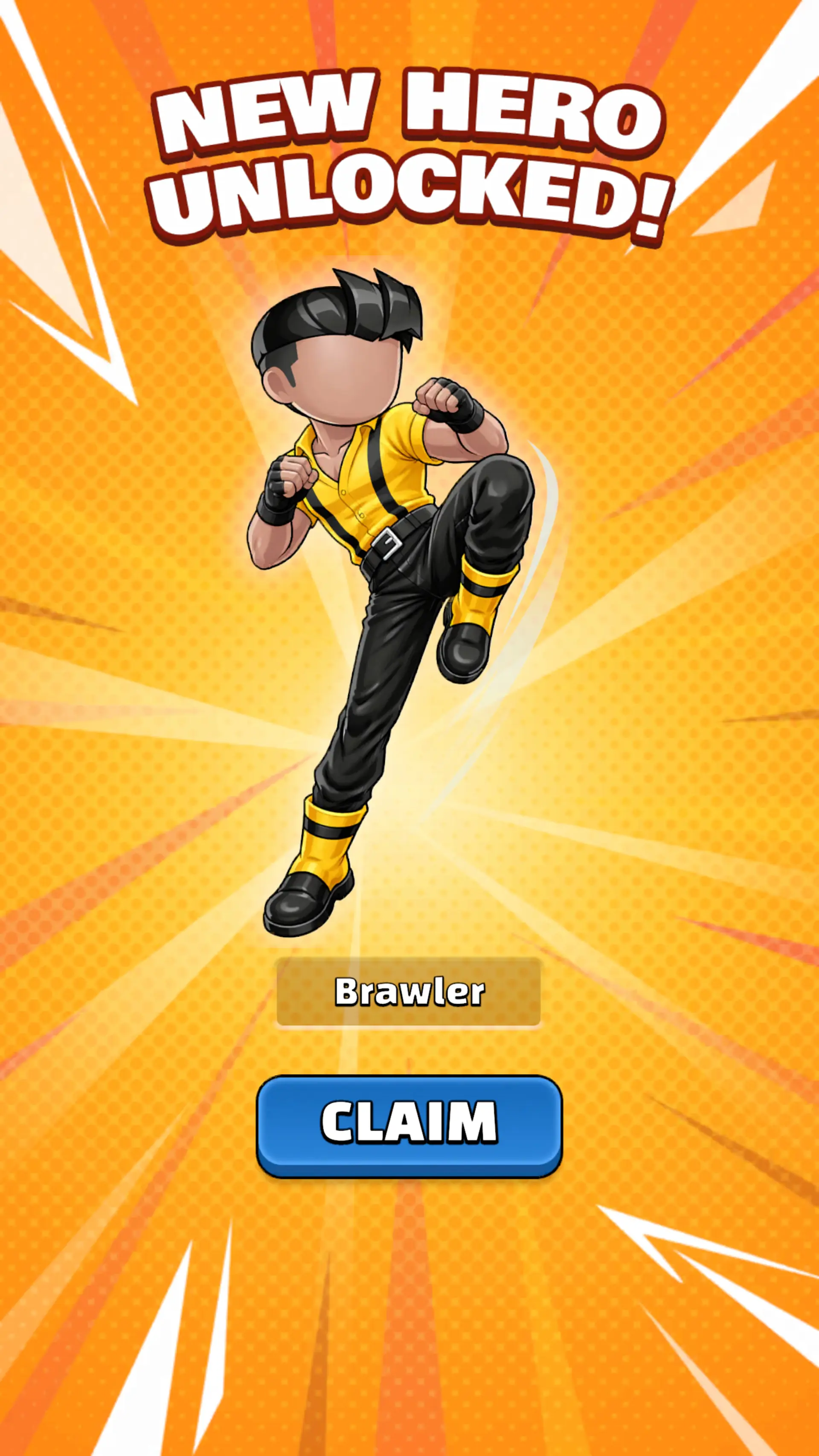 شخصیت مبارز Brawler در محیط بازی موبایل Draw Clash Hero