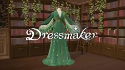 لباس سبز بلند با طرح‌های پر در بازی Dressmaker