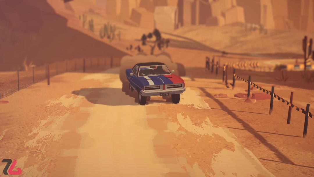 منطقه بیابانی بازی DRIVE Rally