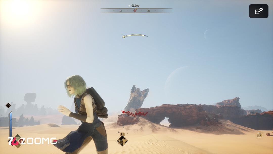 شخصیت اصلی در محیط بیابانی بازی Dune: Awakening
