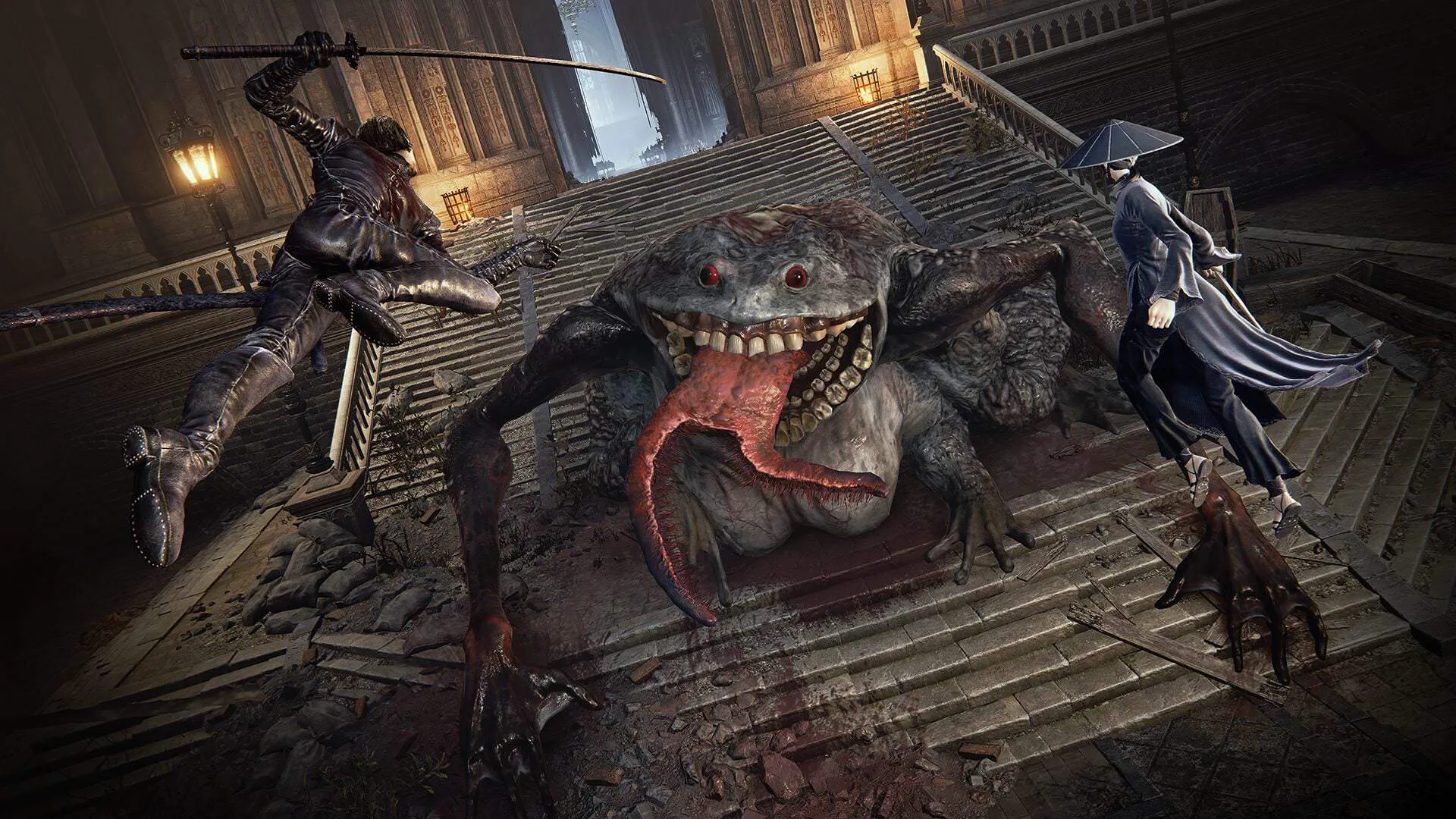 مبارزه با وزغ اهریمنی در بازی The Duskbloods