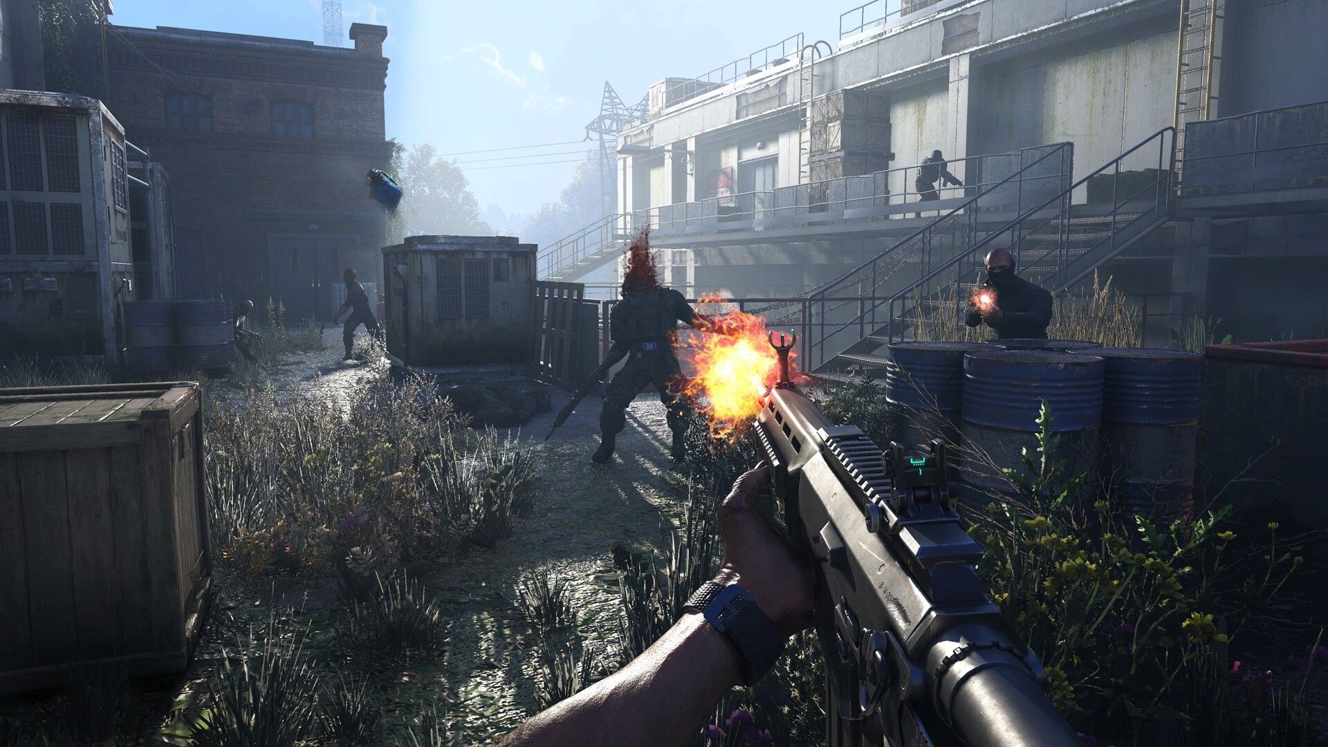 شلیک به سمت بازماندگان انسانی در بازی Dying Light: The Beast