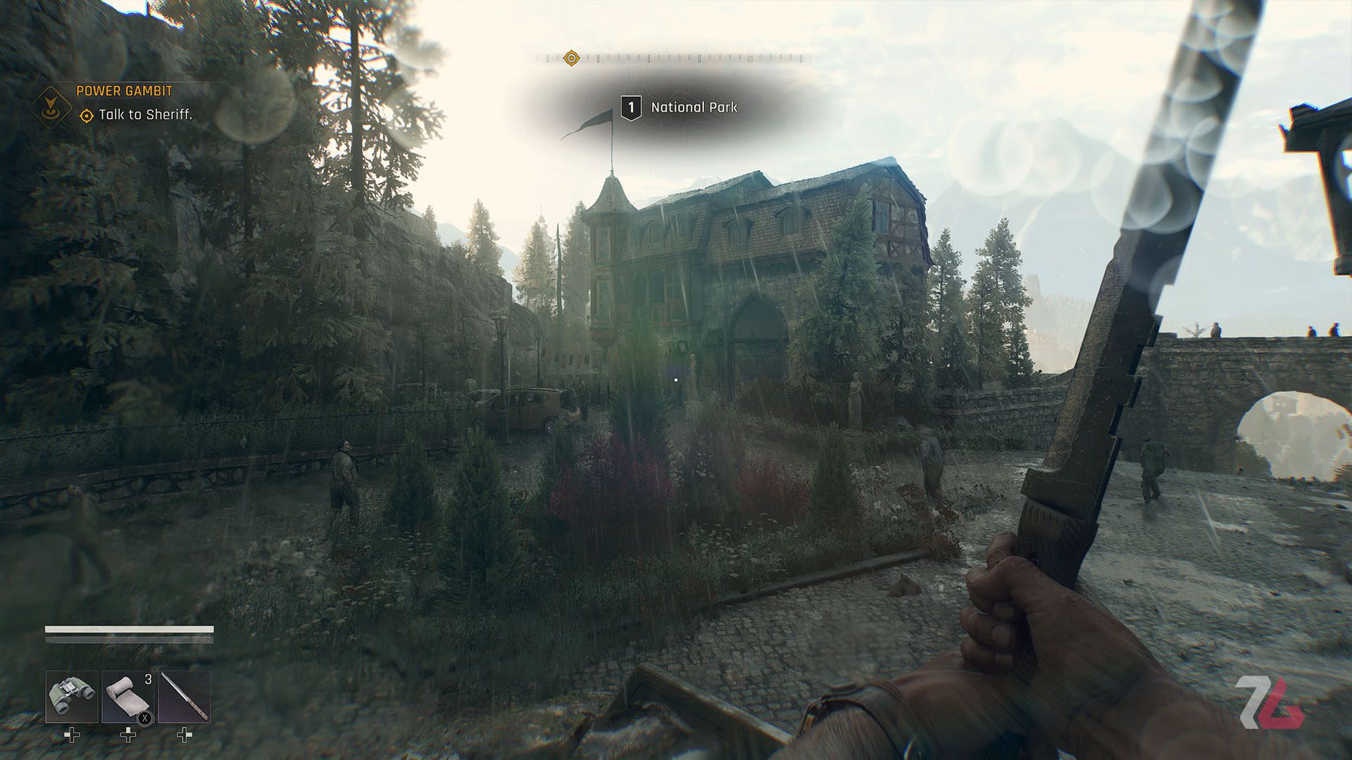 محیط بارانی بازی dying light the beast