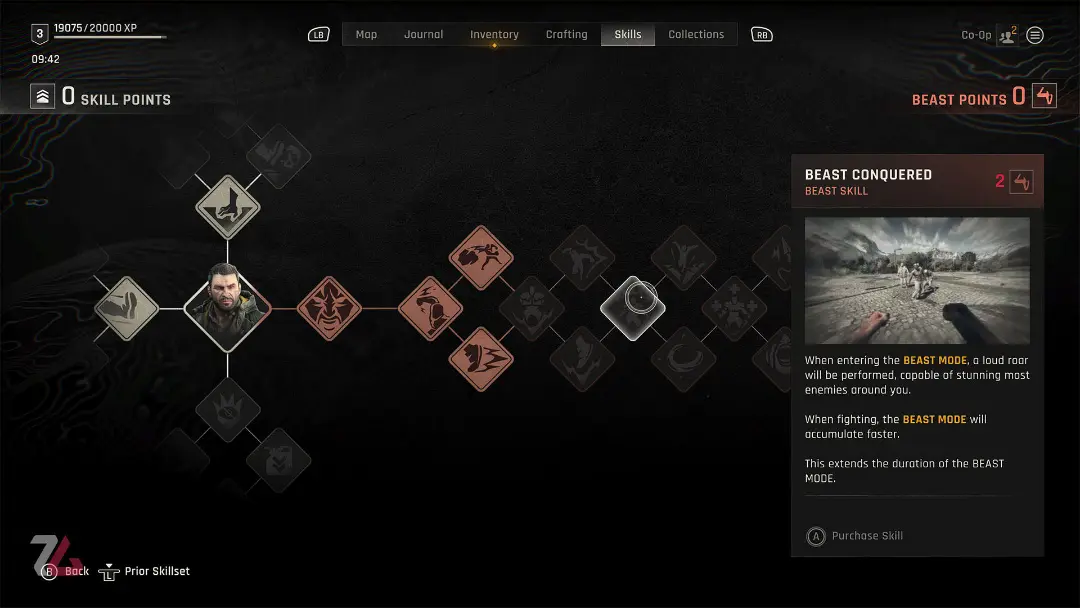 درخت مهارت‌ها در بازی dying light the beast