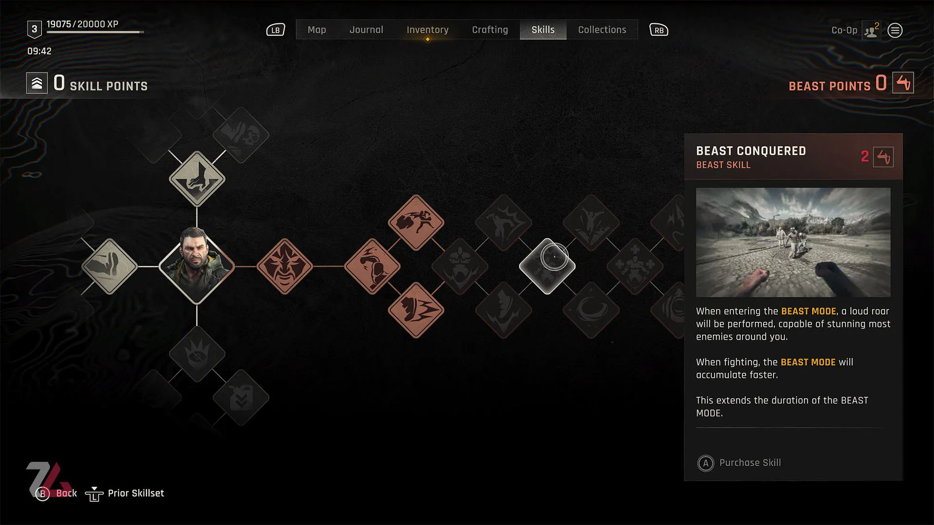 درخت مهارت‌ها در بازی dying light the beast