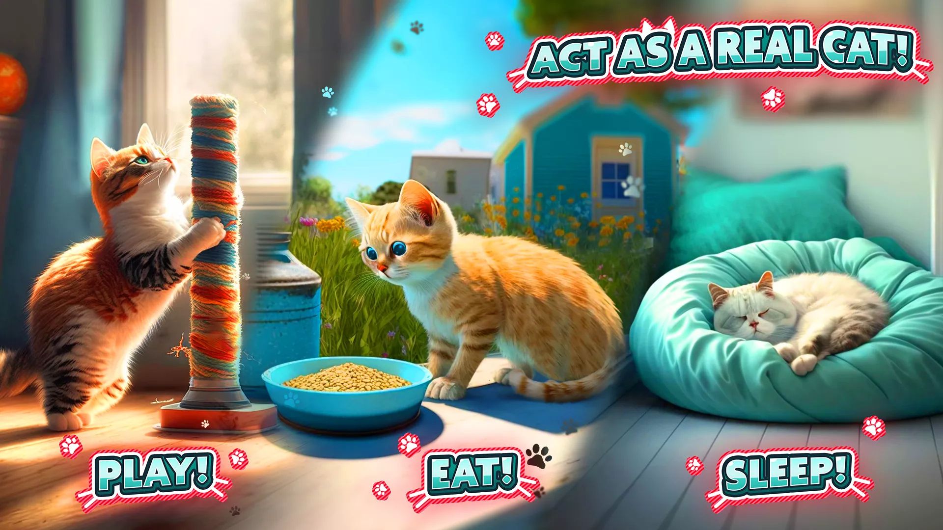 فعالیت‌های متنوع در بازی موبایل Cat Simulator 2