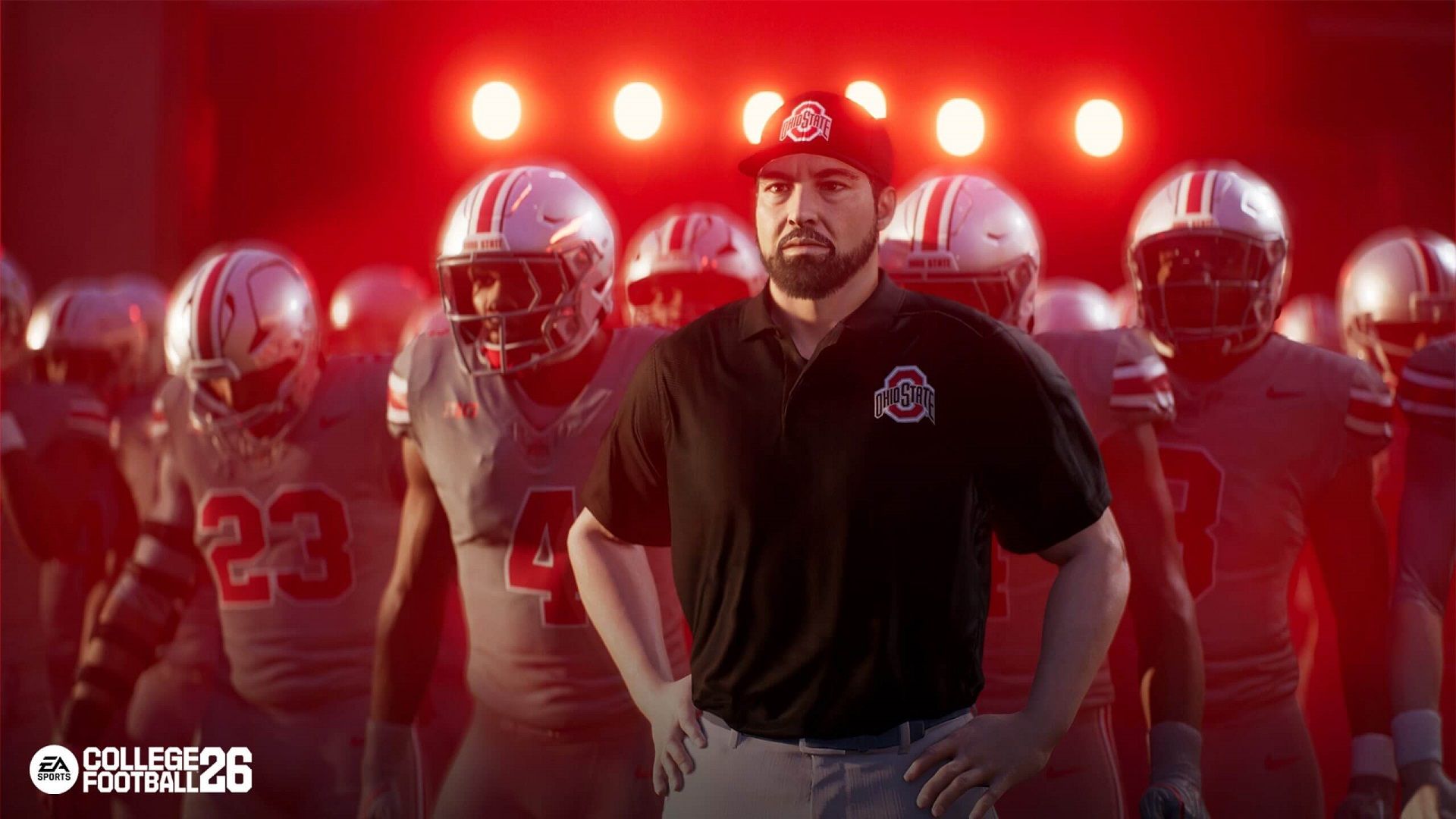 تیمی از بازیکن‌های راگبی در بازی EA Sports College Football 26