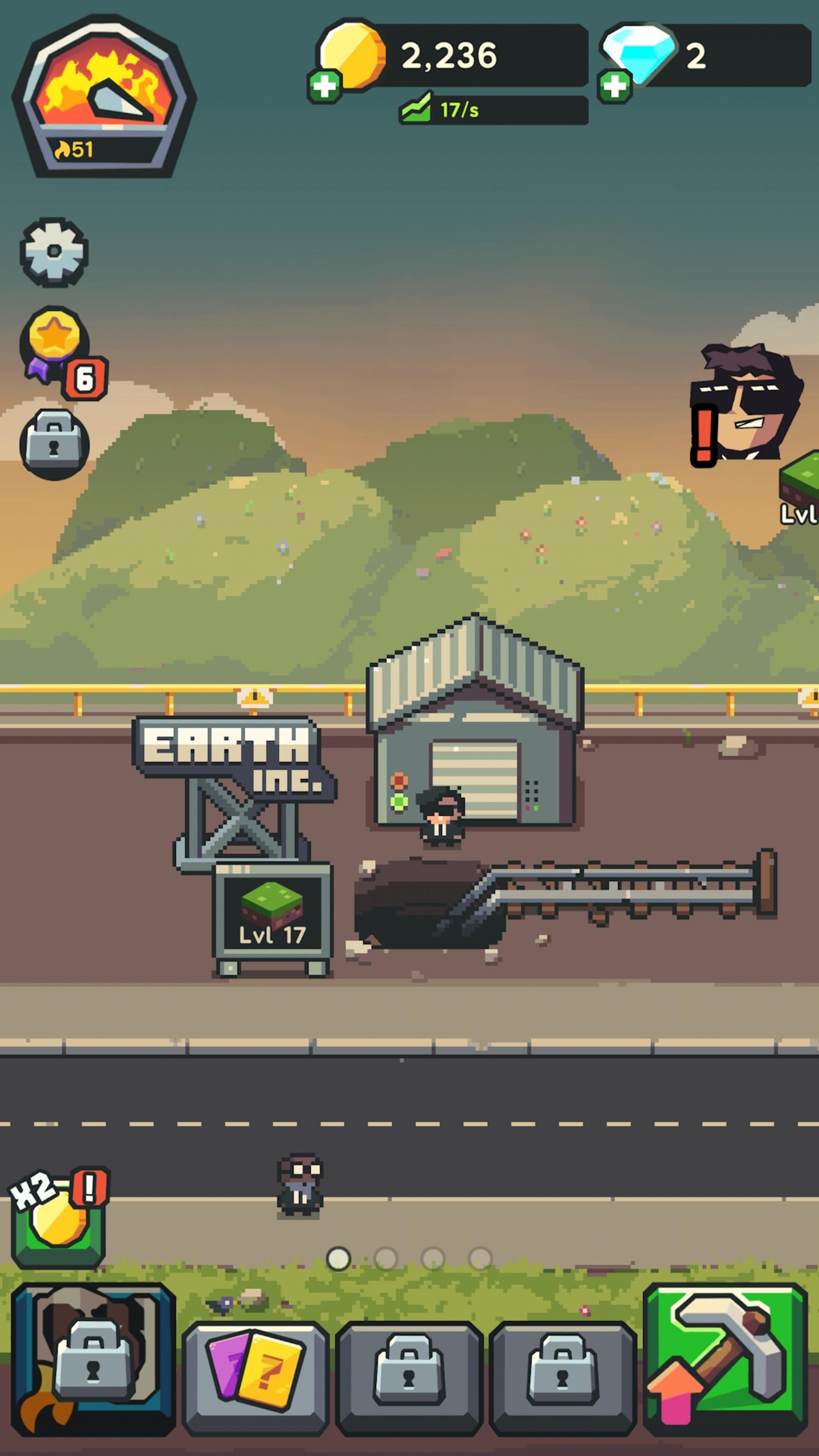 گیم‌پلی بازی Earth Inc. Tycoon Idle Miner