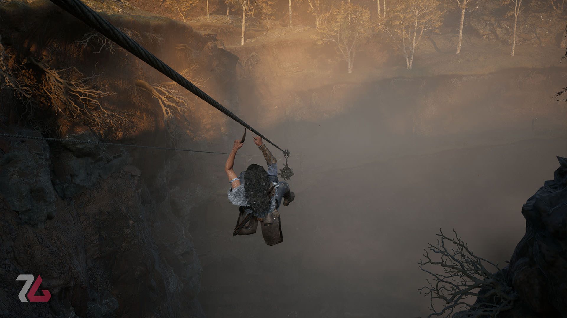 حرکت با زیپلاین در بازی Echoes of the End