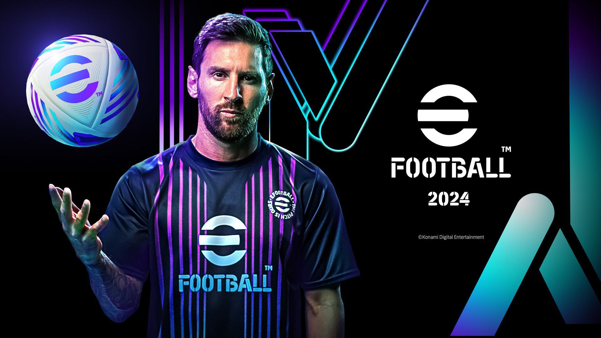 مسی در پوستر بازی eFootball 2024