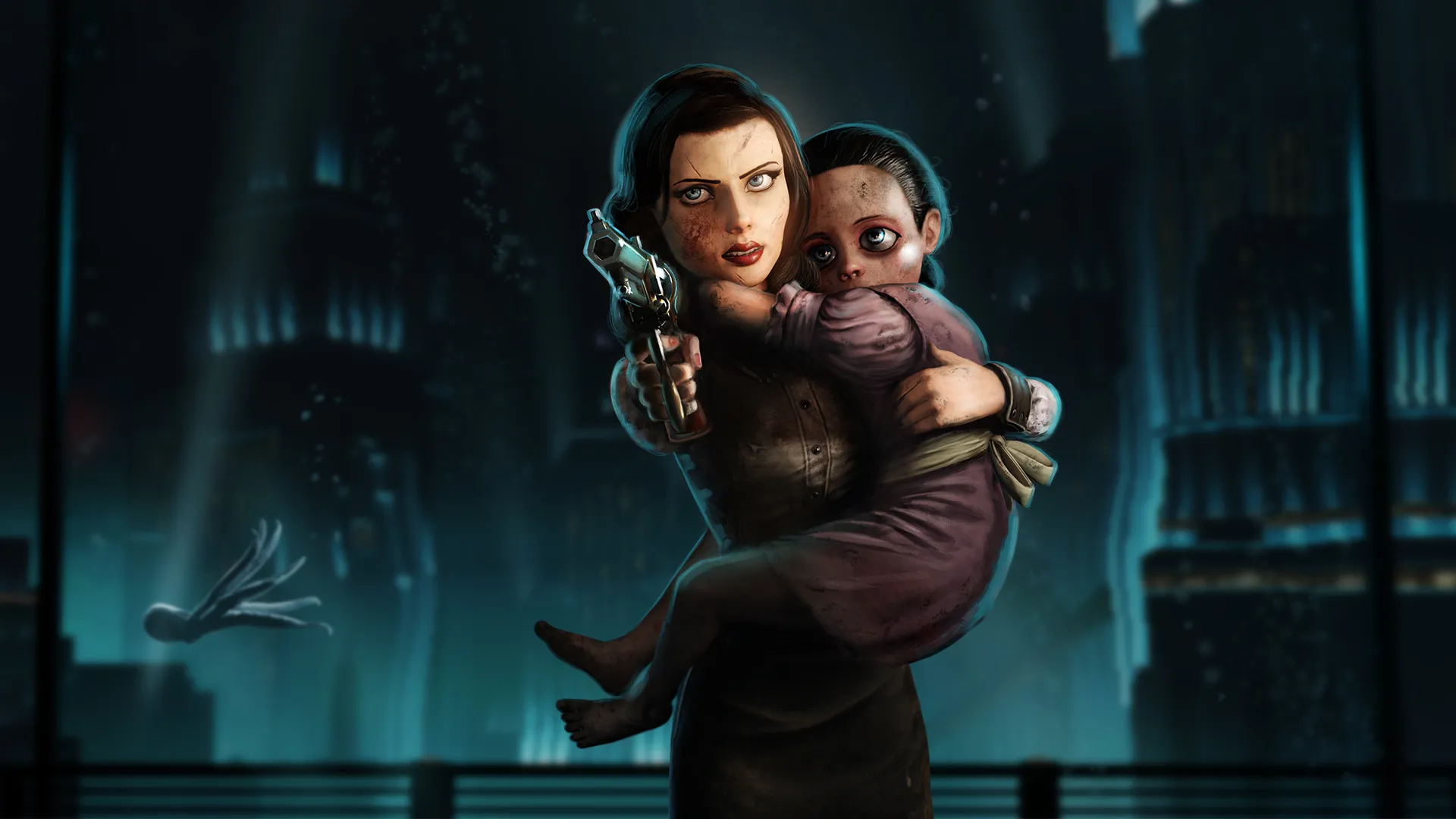 الیزابت (Elizabeth) و خواهر کوچکش در بازی BioShock Infinite