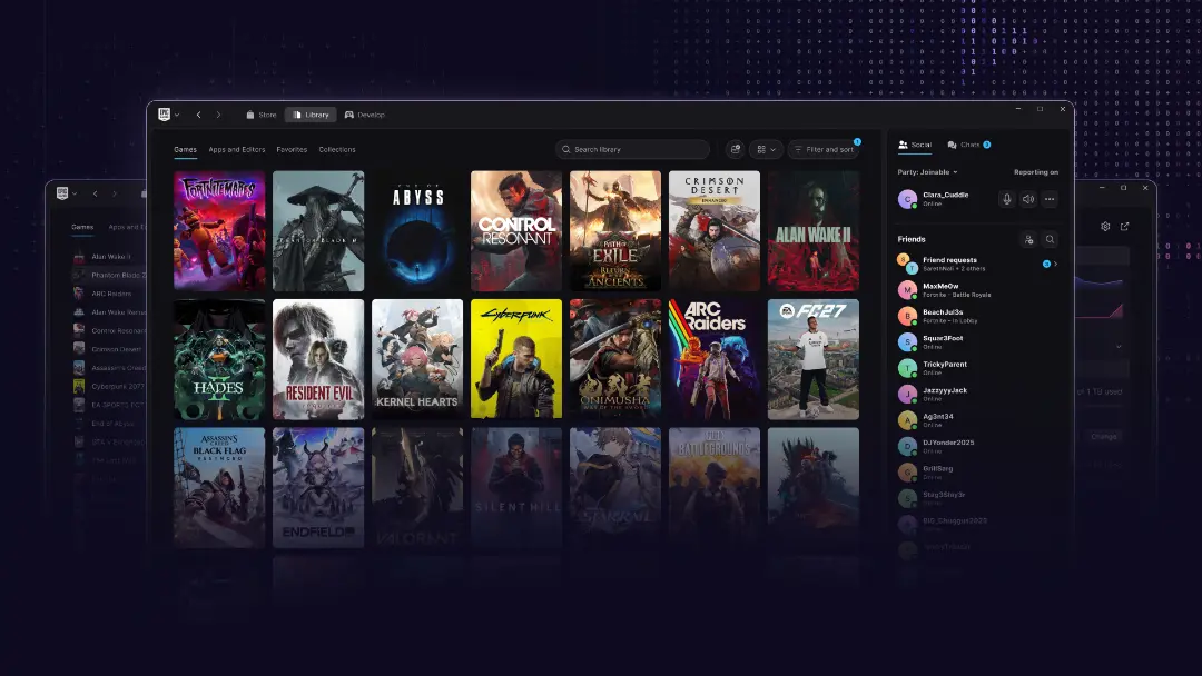 رابط کاربری جدید اپیک گیمز لانچر (Epic Games Launcher) با نمایش کاور بازی‌ها