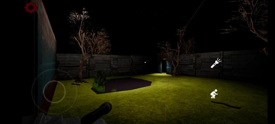 محیط بازی Escape Alive در یک فضای تاریک و محصور با درختان خشک