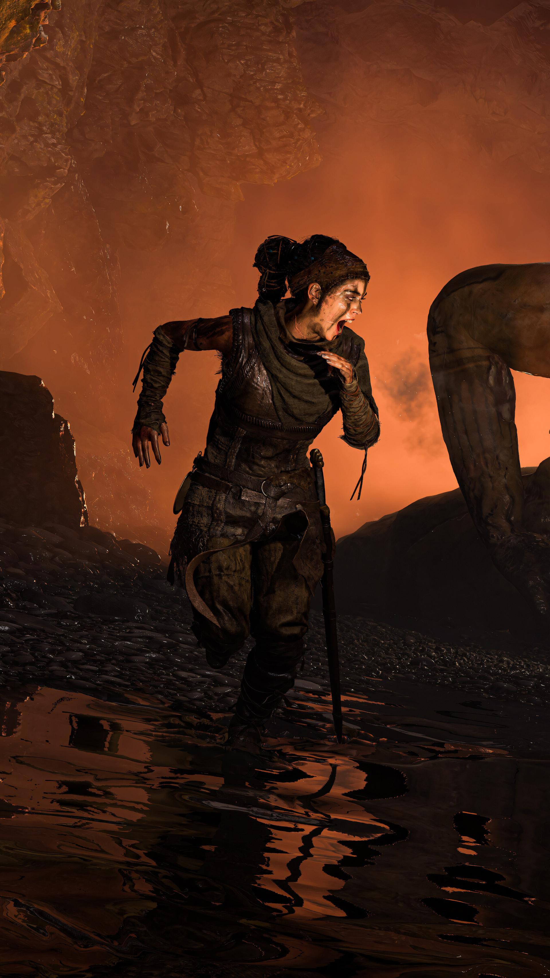 فرار کردن از یک غول عظیم‌الجثه در بازی Senua's Saga: Hellblade II